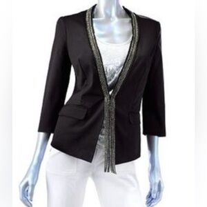Rock&Republic NWT fitted jacket with rhinestones. Size 8.